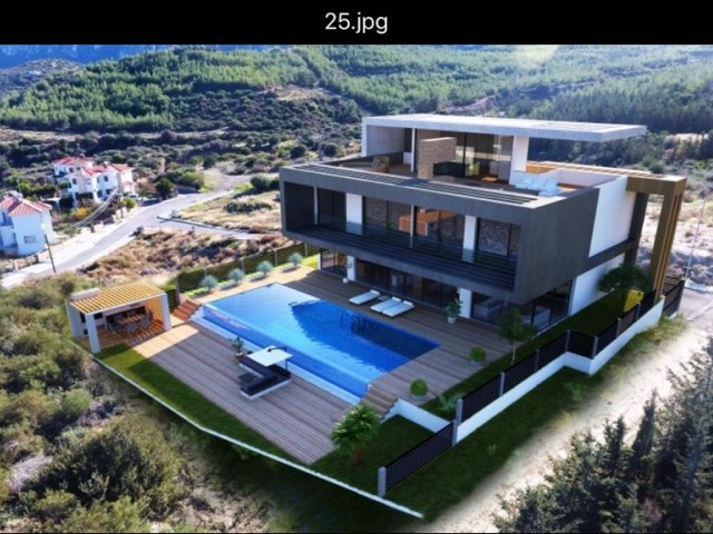 5 Bedroom Villa for sale 919 m² with fireplace in Edremit, Girne, North Cyprus